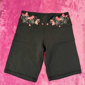 Black Floral Women's Shorts#492